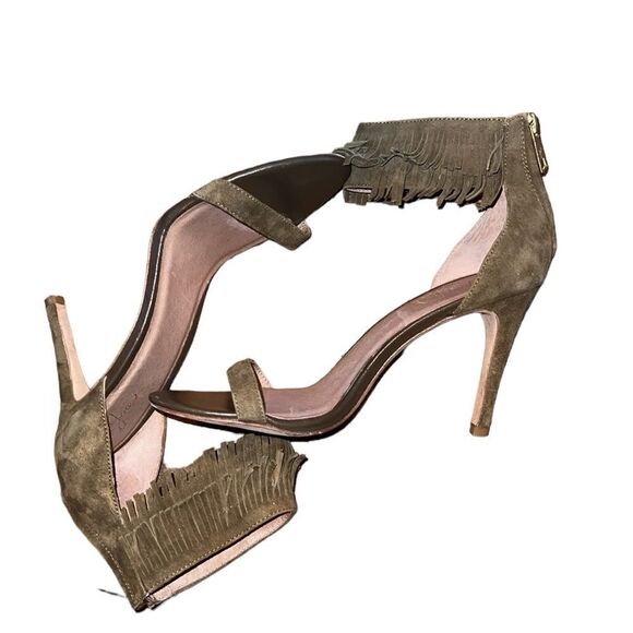 Joie Brown Suede Heel Sandals Size 8.5 - Picture 4 of 6